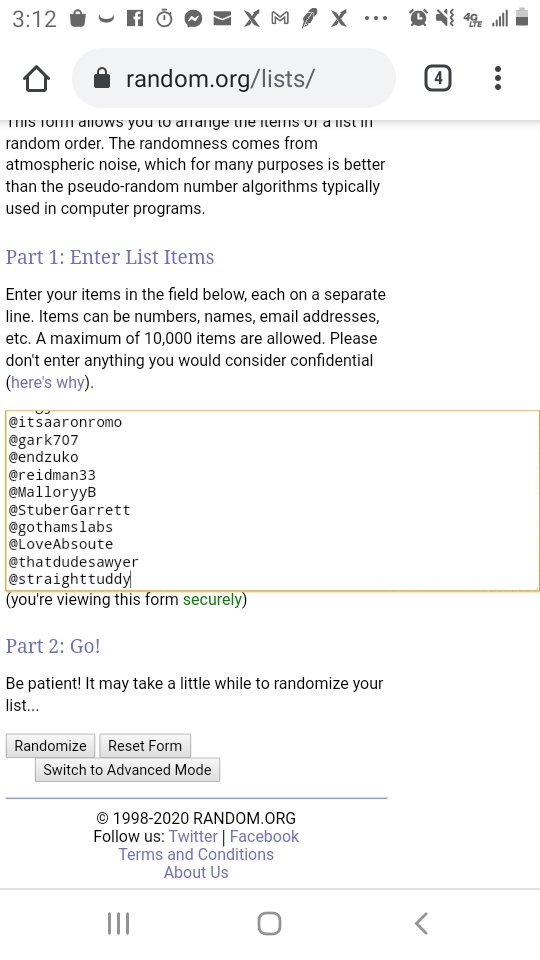 BiddlesanC's tweet photo. @thatdudesawyer is our winner! Names were all taken from and put in https://t.co/asPMh3SjAM. that list is shown in 2 photos. The other photo is the randomized names. Congrats and DM incoming. Thanks for entering all, check out my ebay store and stay tuned for more contests! https://t.co/hL0jkCZ9is
