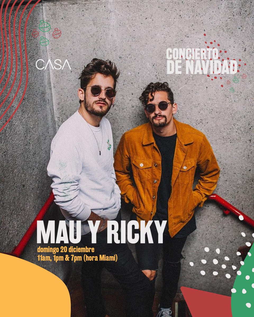 ¡Confirmados @mauyricky este domingo en nuestro CONCIERTO DE NAVIDAD! Etiqueta a 3 personas para que no se lo pierdan 🎄🎁🔥