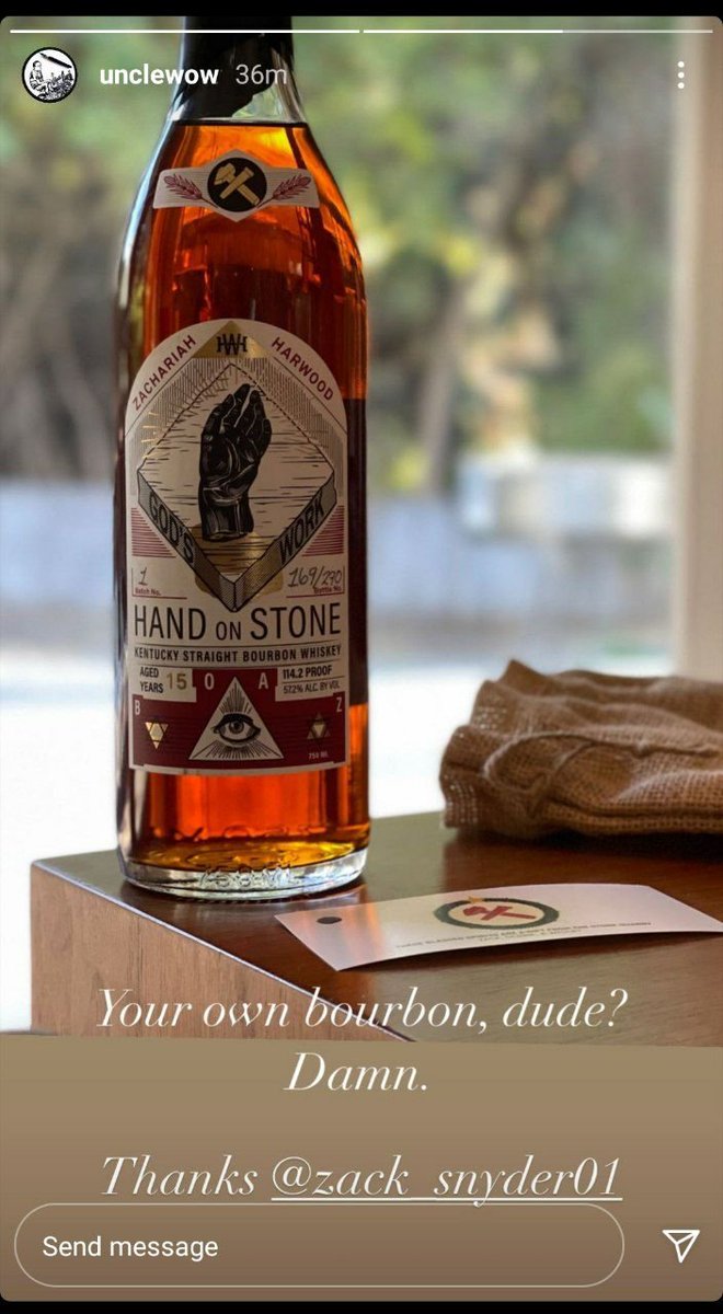 SamuEl_KentMan's tweet photo. Congrats on the bourbon, and enjoy, @LarryFong! How is it? 😋
I just have one question, do you know what 'Harwood' means and can you tell us? It was the production title code-name for JL too. 🤔
#TheStoneQuarry #KentuckyMash #SecretToHealth #HandOnStone https://t.co/CLxcp2ced9