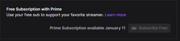 Isaakuu's tweet photo. @TwitchSupport @primegaming My prime subscription appears used and blocked until Jan 11 when my last time that i used was Nov 06. What can i do? https://t.co/QjK3UkVk62