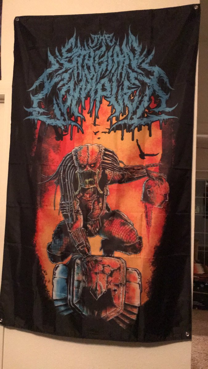 STEVENPLAGUE's tweet photo. Got my @stygiancomplex order in the mail today! Peep these sick T’s. Boys threw in this sick fucking wall flag! Thanks for the hook up guys! #TheStygianComplex #Tartarus 🥵🤤 https://t.co/MsvByM2MY1