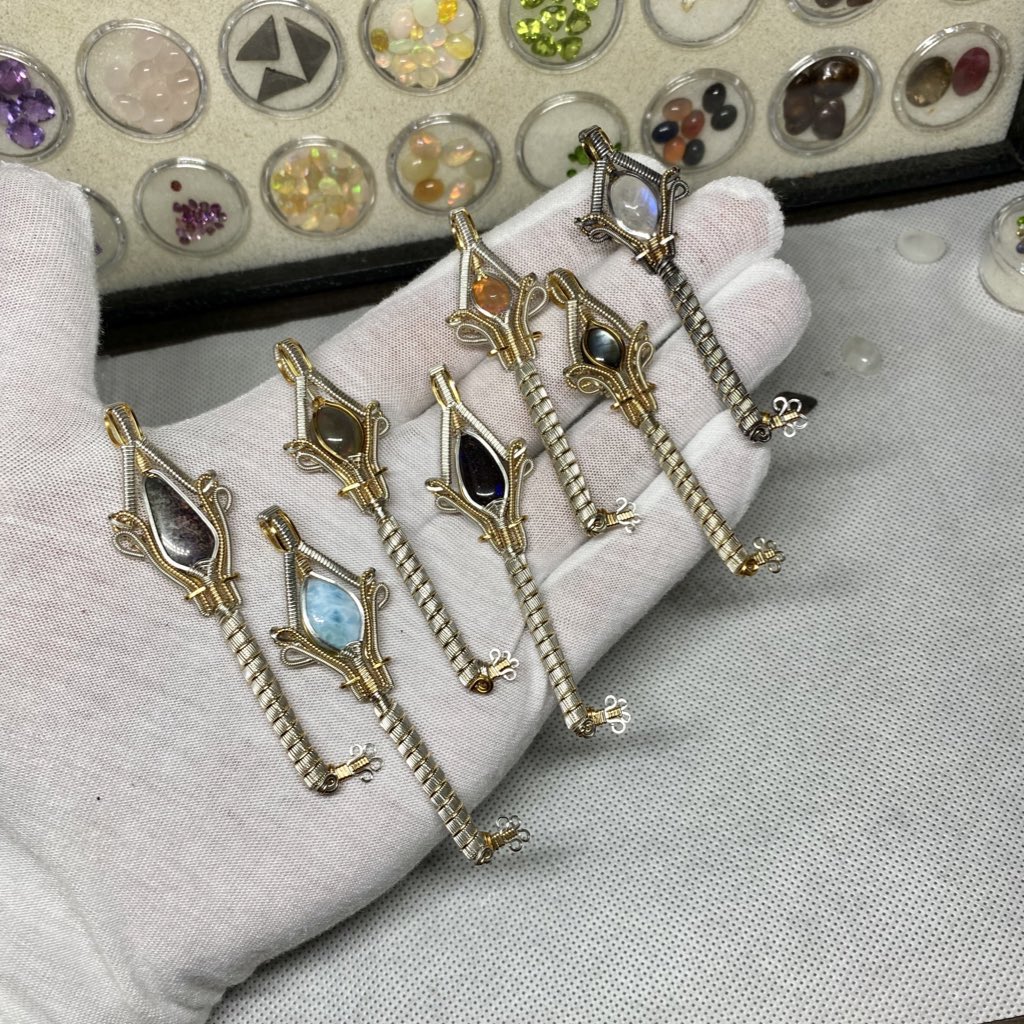 A variety of new key pendants I recently completed