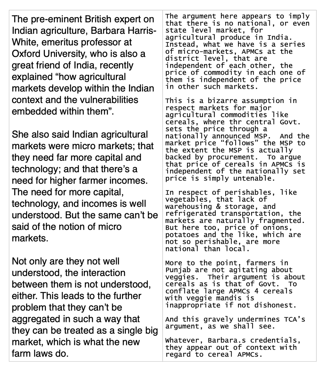 With due apologies to  @tca_tca, here is his article in  @bsindia, explaining the economic motivation behind the farm reforms. https://www.business-standard.com/article/opinion/msp-is-like-a-salary-for-farmers-120121801522_1.htmlAnd I have taken the liberty of appending my 2 bit against each of the substantive points he makes.Give both your attention.