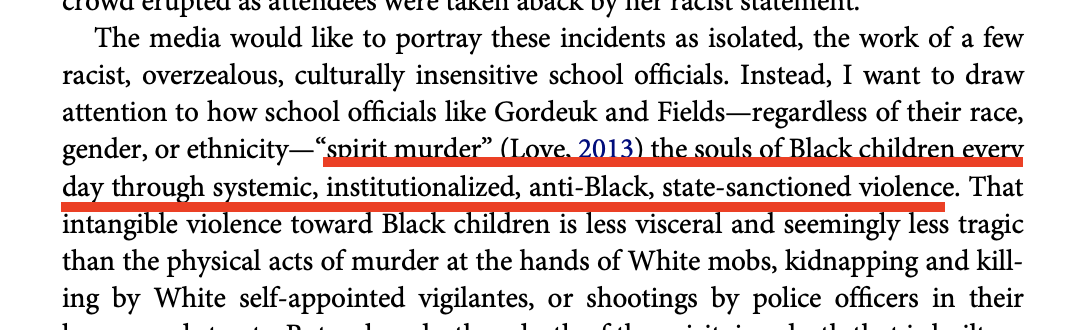 o there's plenty of talk about Spirit Murder in the screenshot Rufo shares from Dr. Bettina Love, who...wait, I didn't see her name on the Creative Team. huh. must be an oversight, right, if Rufo the ethical journalist assures us this in the training. must be more than a heading!
