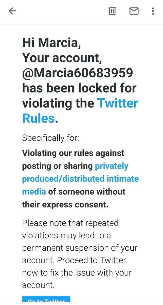 MarciaAussie's tweet photo. Interesting 
Seems my replies are being  hidden 
Seems Twitter finds them "harmful"
Seems the TRUTH is harmful Twitter 
#censorship 
#remove230protection 
#230ProtectionRemoval
TWITTER is
Not a social platform
But a PUBLISHER
Suspended for words
No photo
No link
WORDS
#censorship https://t.co/S9EigYL7Pf