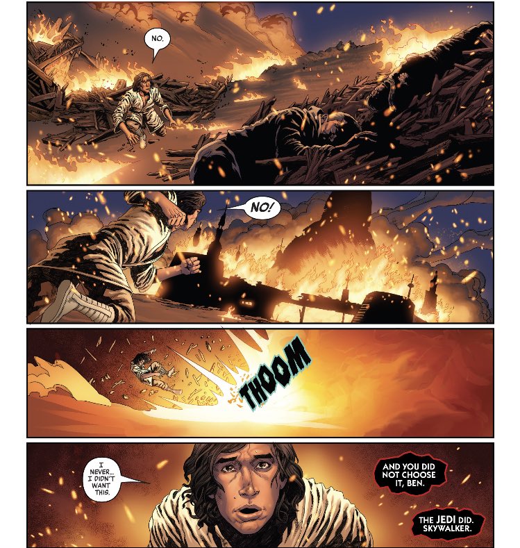 Mandalorian spoilers So *if* we get Ben and Grogu at the temple, and we loose Grogu its going to finally show the GA that Ben didnt murder anyone. That he tried to run into the flames & save pplIt would be watching the tragedy in real time unfold. Without any pov to skew it