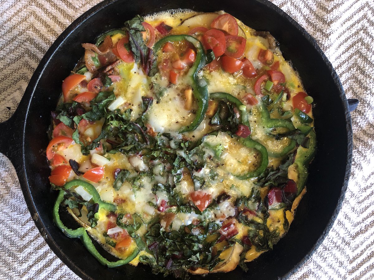 Some kind of egg-potato frittata.