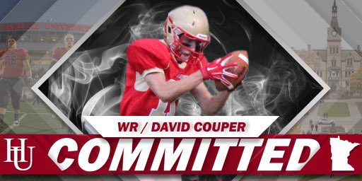 couper_david's tweet photo. It’s official! Thanks for giving me a shot @HamlineFootball ready to get to work! 👊🏼 https://t.co/BGXgl6CSYG