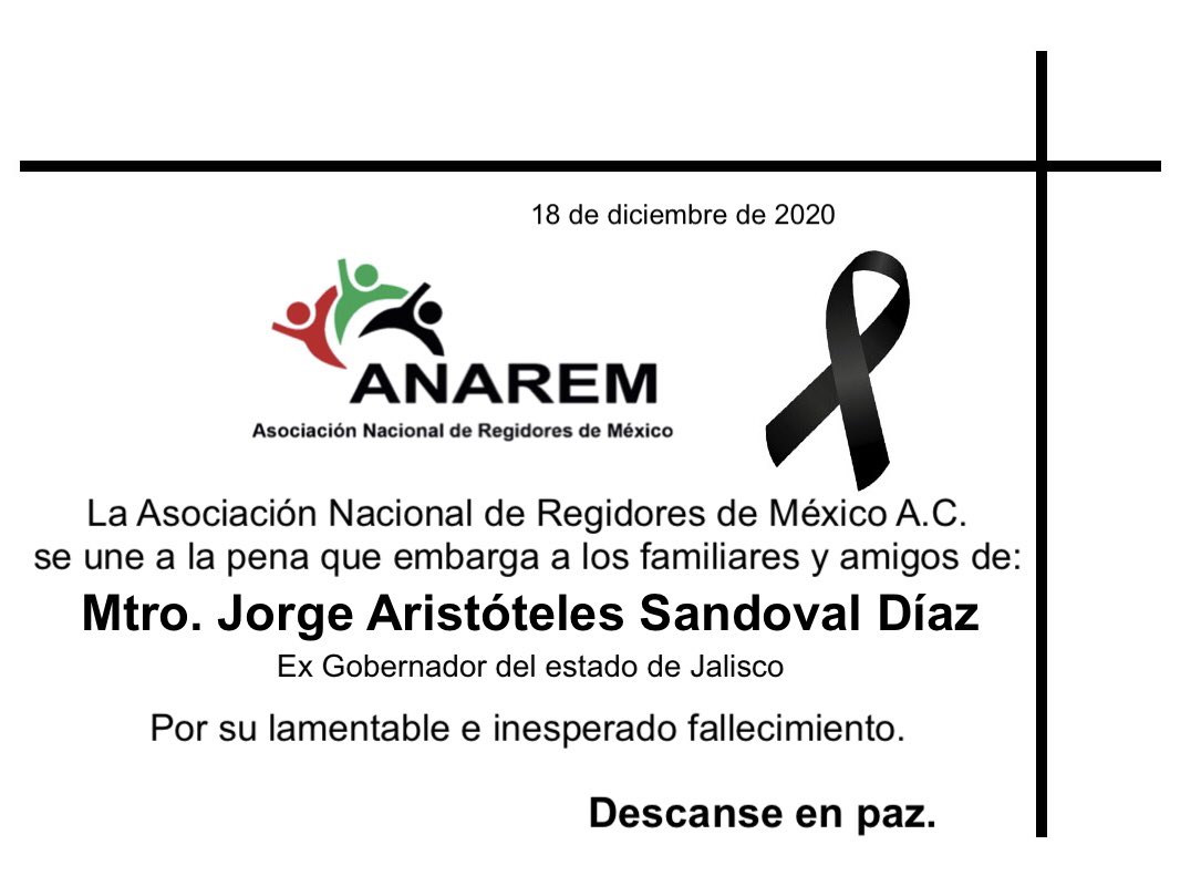 Nuestra solidaridad con los deudos de <a href="/AristotelesSD/">Aristóteles Sandoval</a>, ex Gobernador de Jalisco.