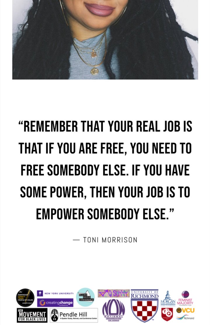 Bred2LiveGLowe's tweet photo. also on her website she qoutes toni morrison who shares the same anti Black views as she does,toni morrison &amp; other Black People who share her anti Black views weren't  checked like they should've have been which caused us to be dealing with the hunter shackelfords now https://t.co/simxqnDuaa
