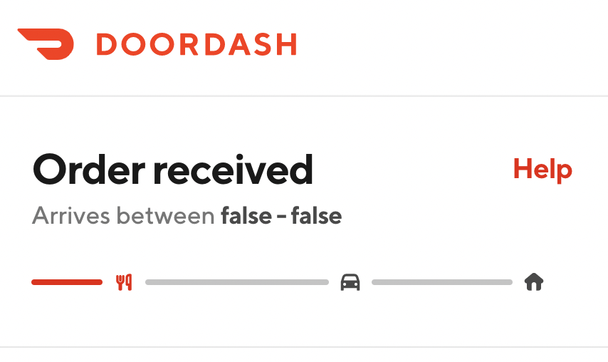 Oh dear; not the most inspiring delivery estimate I've ever gotten from <a href="/DoorDash/">DoorDash</a>. Might wanna check up on that frontend display logic if you can take time away from furiously upscaling to account for all of the new interest. ;-)