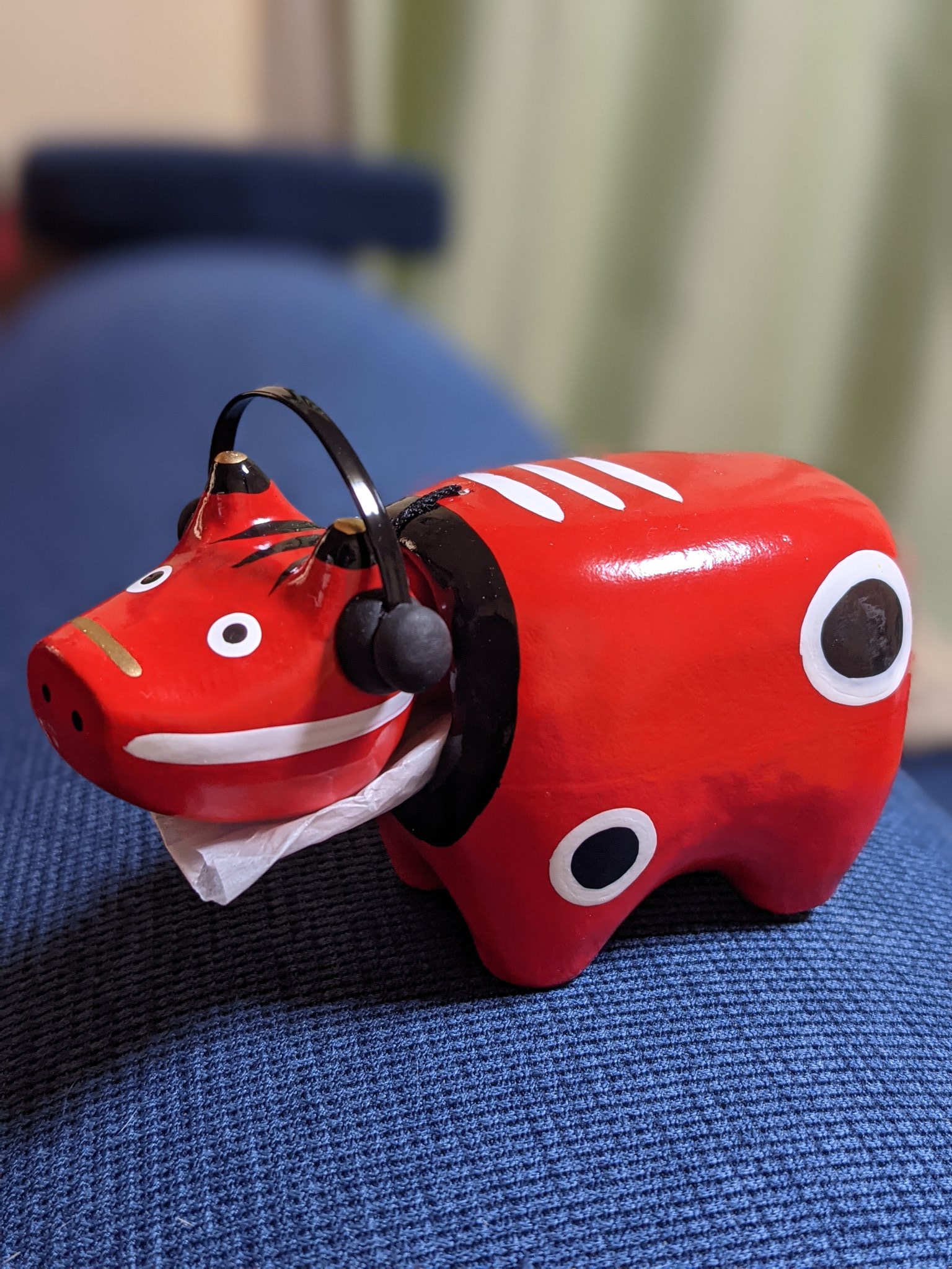 ヘッドフォンべこ 赤べこ