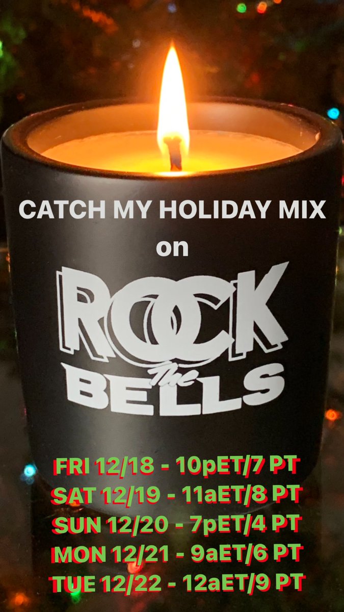 Tis the season... Catch my Holiday Mix on <a href="/RockTheBells/">Rock The Bells</a> radio <a href="/SIRIUSXM/">SiriusXM</a> CH 43! 🌲⛄️

FRI 12/18 - 10pET/7 PT
SAT 12/19 - 11aET/8 PT
SUN 12/20 - 7pET/4 PT
MON 12/21 - 9aET/6 PT
TUE 12/22 - 12aET/9 PT
<a href="/llcoolj/">LLCOOLJ</a>
