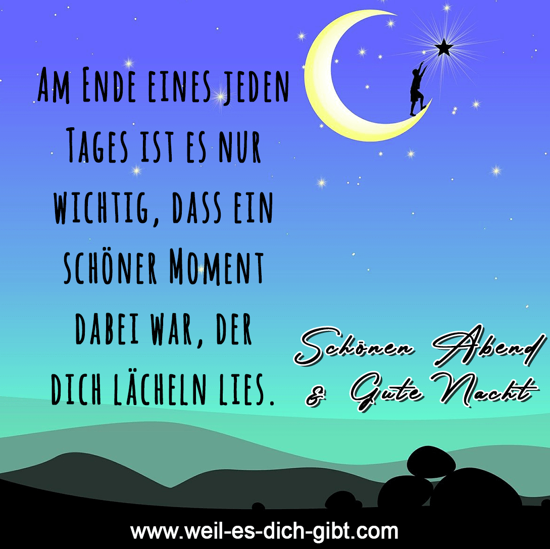 🌜 Ende des Tages | schöne Momente | Abendgrüße | Spruch:  https://t.co/72M439em1s #GermanMediaRT #StreamAcademy #Zitate #Sprüche, image size:1089x1087