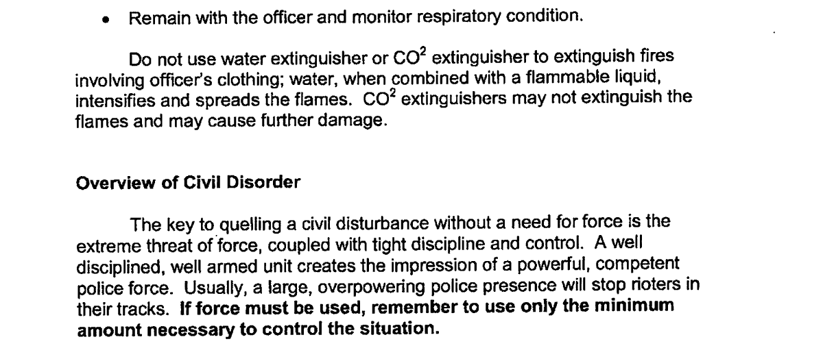 These sections of the "Maintaining Public Order" training materials, like the majority of the rest of the NYPD's protest policing/crowd control-related training, focus on the same repressive disorder control model that accompanied the Disorder Control Unit's foundation in 1994