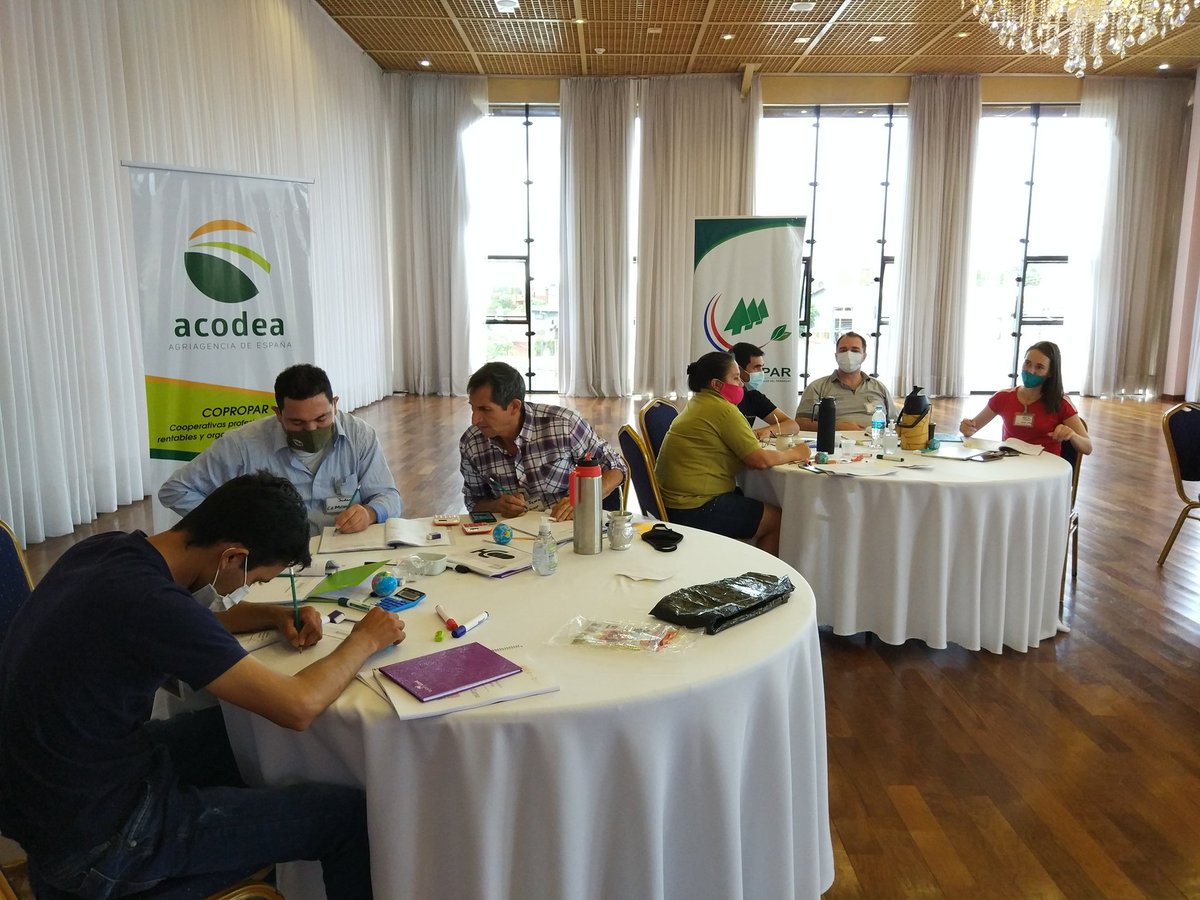 JavierGn13's tweet photo. Durante esta semana @acodea_ organizó su primer taller de gestión financiera en Paraguay. Control presupuestario, planificación financiera, sistemas de control.. Son algunos de los temas que hemos trabajado junto a las cooperativas participantes! #Cepacoop #Cenconori https://t.co/RnP33j5hW2
