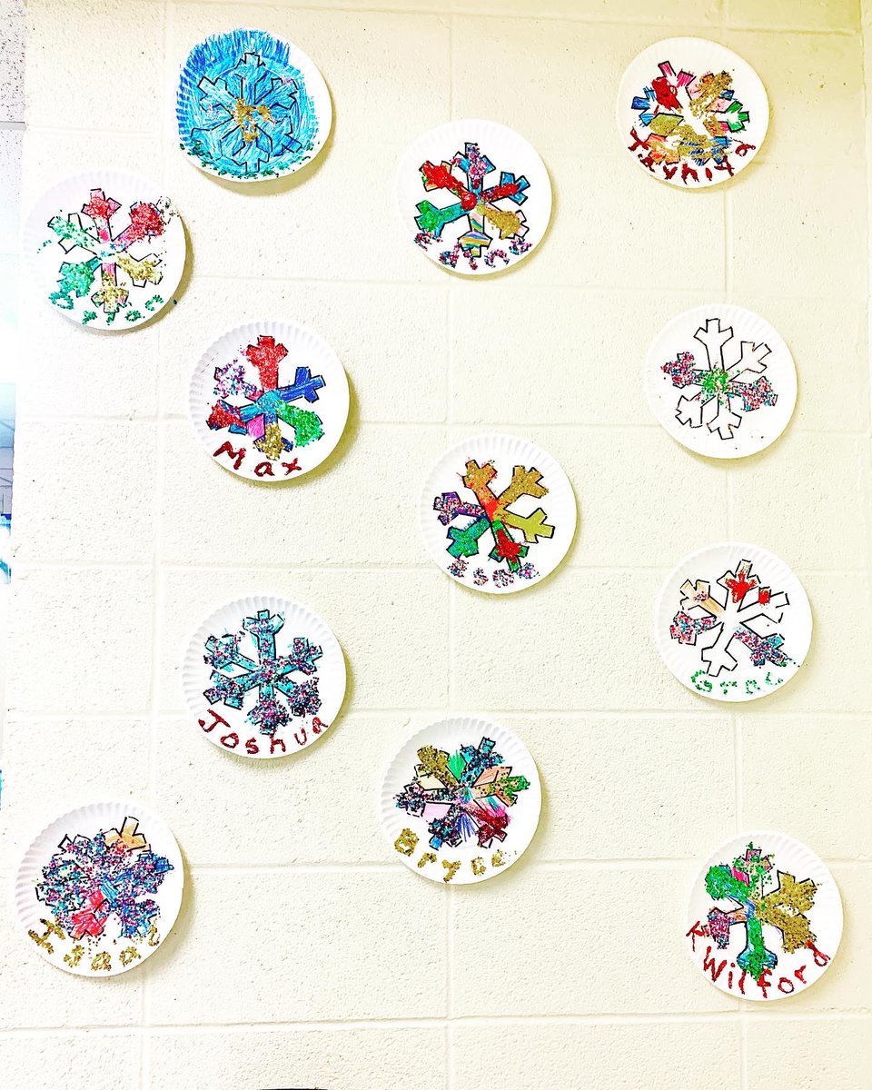 _MissMoye's tweet photo. our class heard snow is in our forecast. enjoy our snowflakes we made a few weeks ago. snowflakes are like our friends - none are the same but each one is unique. 🌨❄️ https://t.co/wXf2Z0i5XY