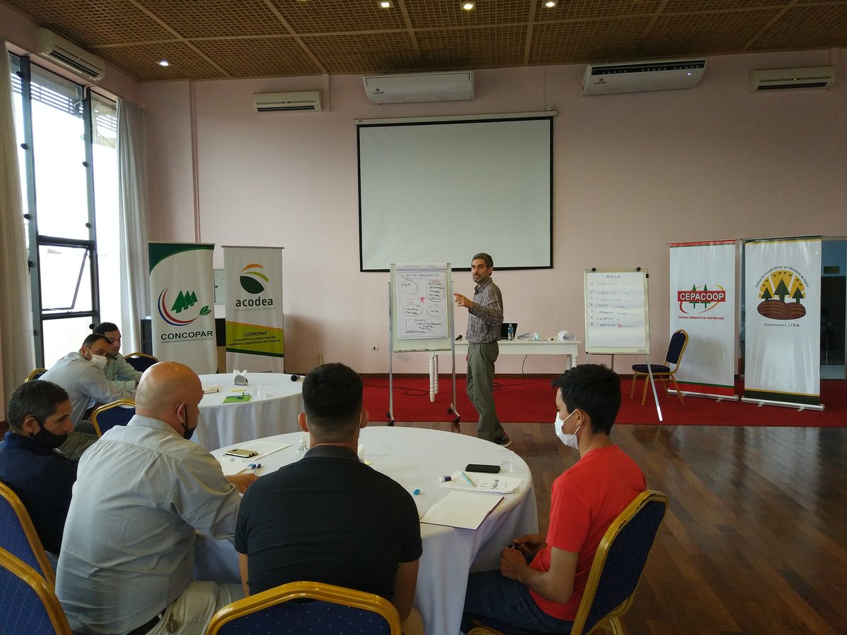 JavierGn13's tweet photo. Durante esta semana @acodea_ organizó su primer taller de gestión financiera en Paraguay. Control presupuestario, planificación financiera, sistemas de control.. Son algunos de los temas que hemos trabajado junto a las cooperativas participantes! #Cepacoop #Cenconori https://t.co/RnP33j5hW2