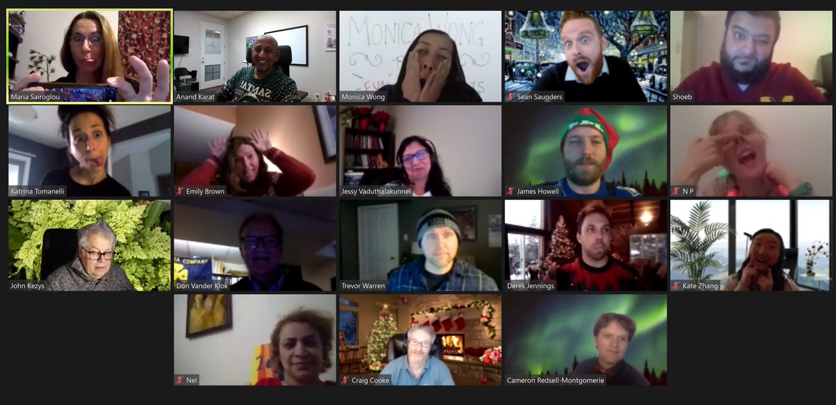 theOCMA's tweet photo. Our #OCMA2020 virtual Holiday Social was an hour filled with games, prizes, and glamourous ugly/holiday sweaters! A special shout-out to #SeanSaunders who surprised with his magical performance on the piano! Happy Holidays everyone!! 🤩😎 https://t.co/NtEut7nKqn