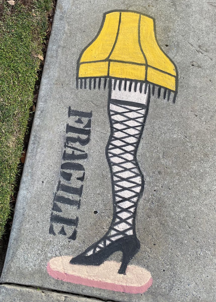 KCSS4Kids's tweet photo. Spins in the morning and #sidewalkchalk in the afternoon! Congrats on winning a major award! #AChristmasStory https://t.co/nXDVtvJroo