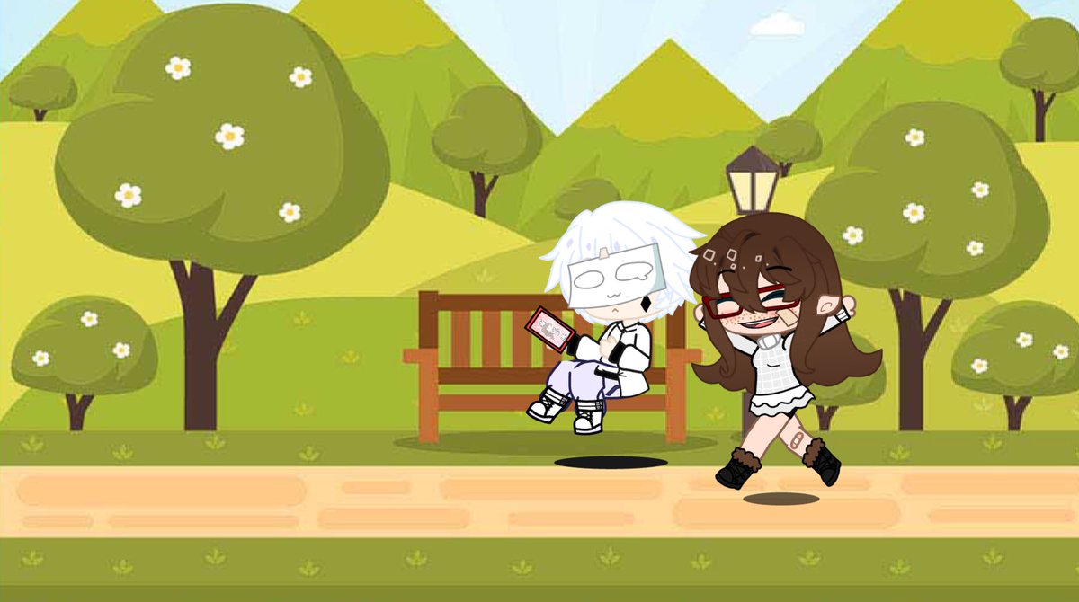 royalehighupd17's tweet photo. ❏-❏ u seee it ? Oh my new ocs by the way it’s the girl with the pony and the boy with the white hair #gacha #GachaClub #gachaclubedit #Gachalife #GachaEdit #gachedits https://t.co/oxKkhp7jcV