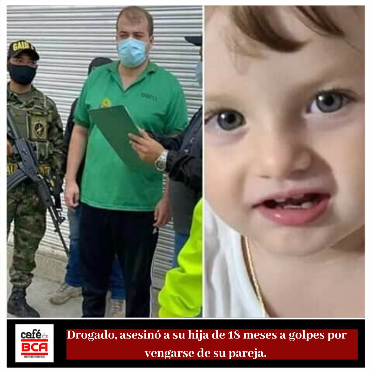cafe_bca's tweet photo. El homicida indico que tan aberrante hecho era provocado por las tensiones que tenia con su pareja y madre de la niña y como venganza por todo ello.
#CaféBca #Rionegro #Antioquia https://t.co/ILUOtFN2En