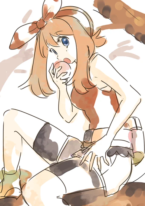 ハルカちゃん普通に木の上登りそうだよなっていうらくがき 