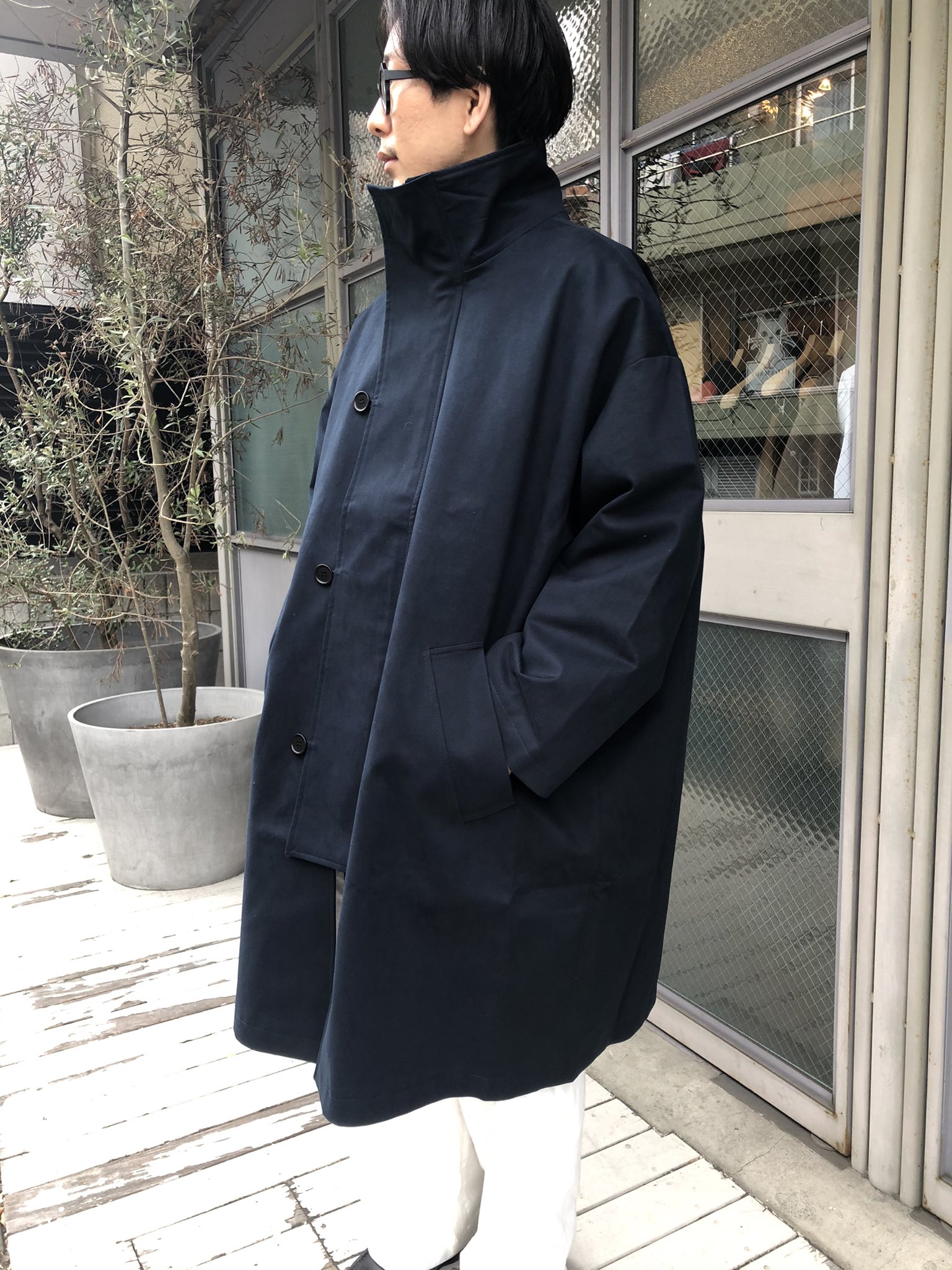 ステンカラーコートmfpen Johnston jacket Mサイズジョンストンコート