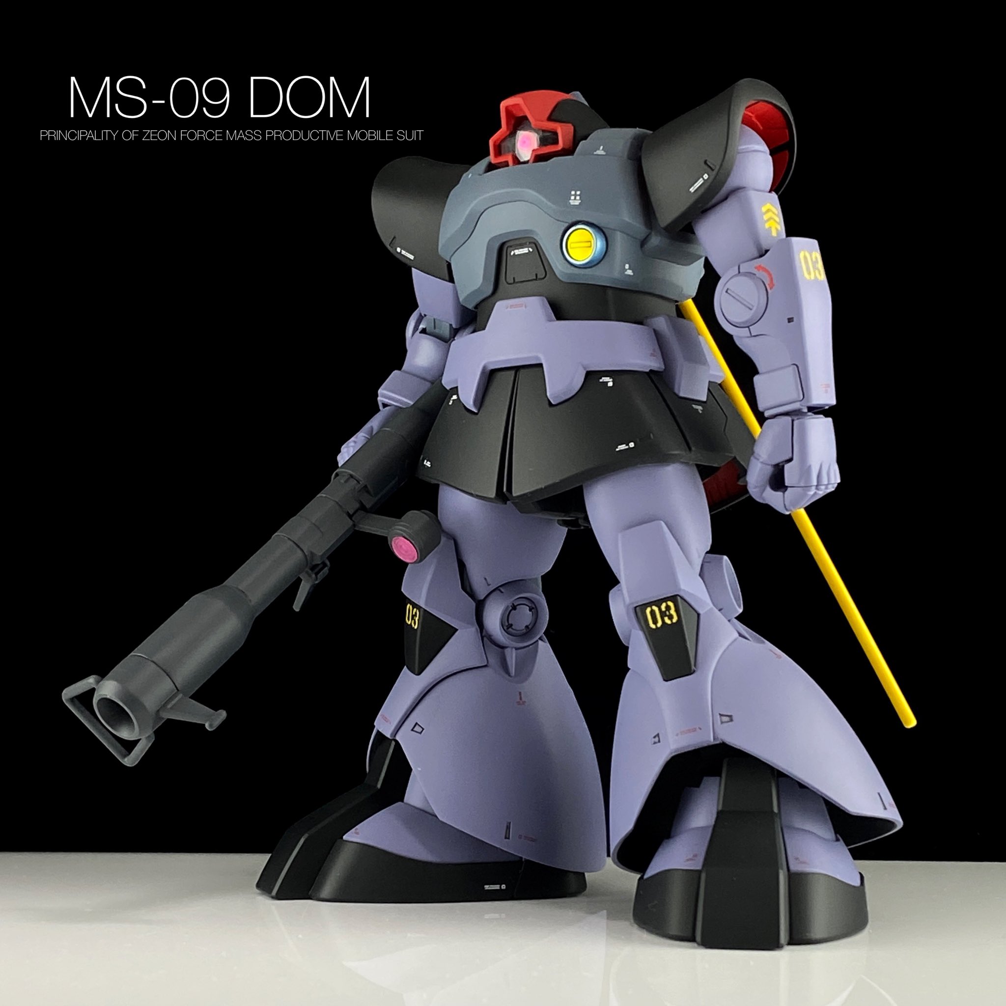 即決・1点モノ】 HG ドム 重装備仕様 ガンプラ 改造 完成品 全
