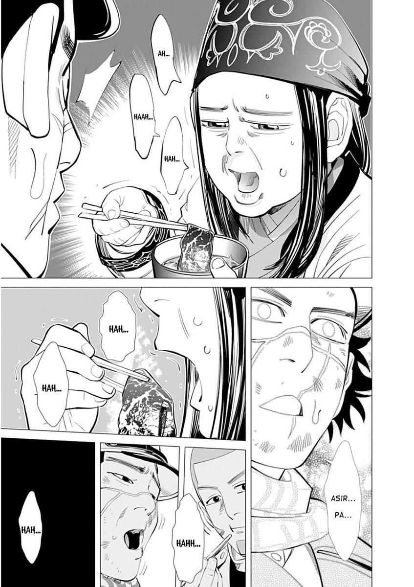 Golden Kamuy is also one of the best manga I've read in recent years with how it flips between being deadly serious and stupidly funny on a dime. The humor is a big part of the series from characters being silly to absurd situations, interwoven with brutal violence.