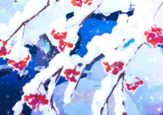 「着物 雪」のTwitter画像/イラスト(古い順)