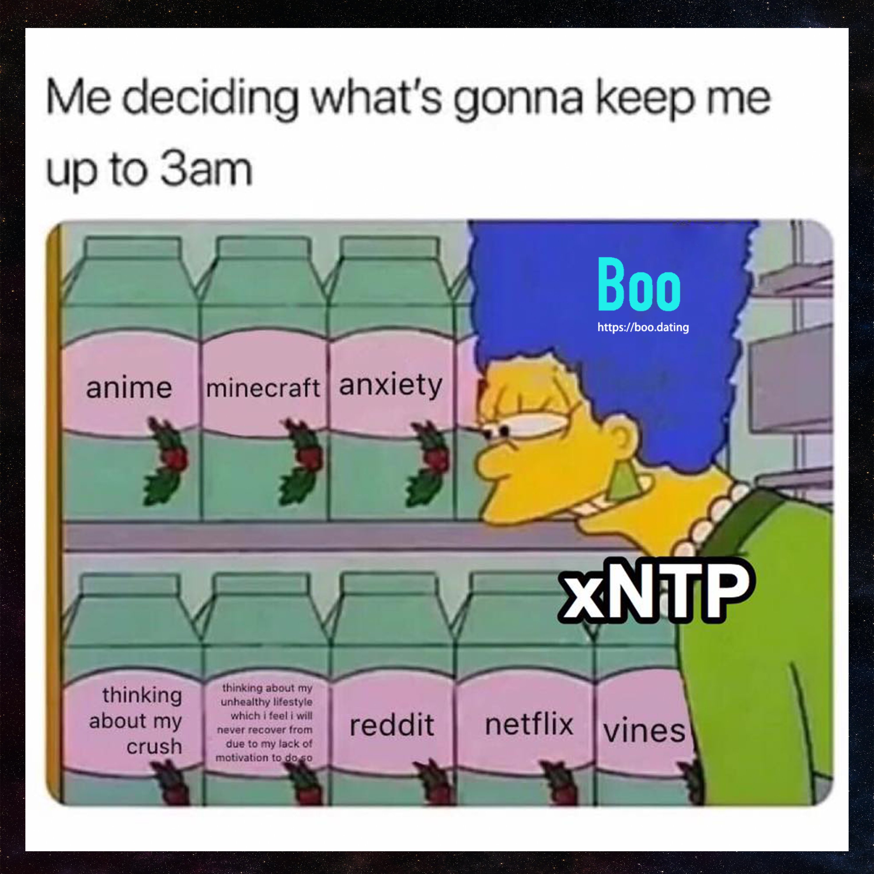 Boo Personality Universe Entps Intps Infps And Enfps Deciding What S Going To Keep Them Up Till 3am Entp Intp Intj Entj Enfp Infp Infj Enfj Isfj Isfp Esfj