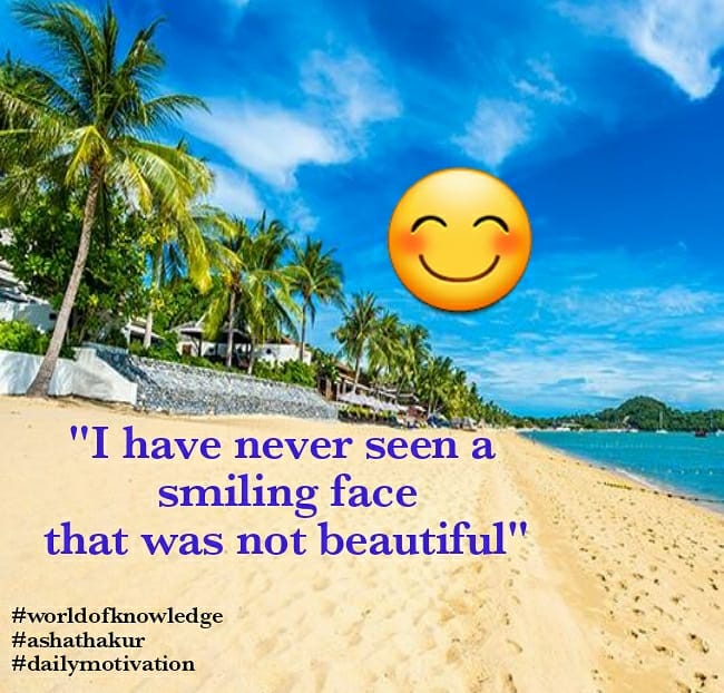 SelfBlissful's tweet photo. A smile is the light in your window that tells others that there is a caring person inside. Always wear a beautiful smile.
#worldofknowledge #ashathakur #creativity #goals #success #dailymotivation https://t.co/tylpZB3FnZ