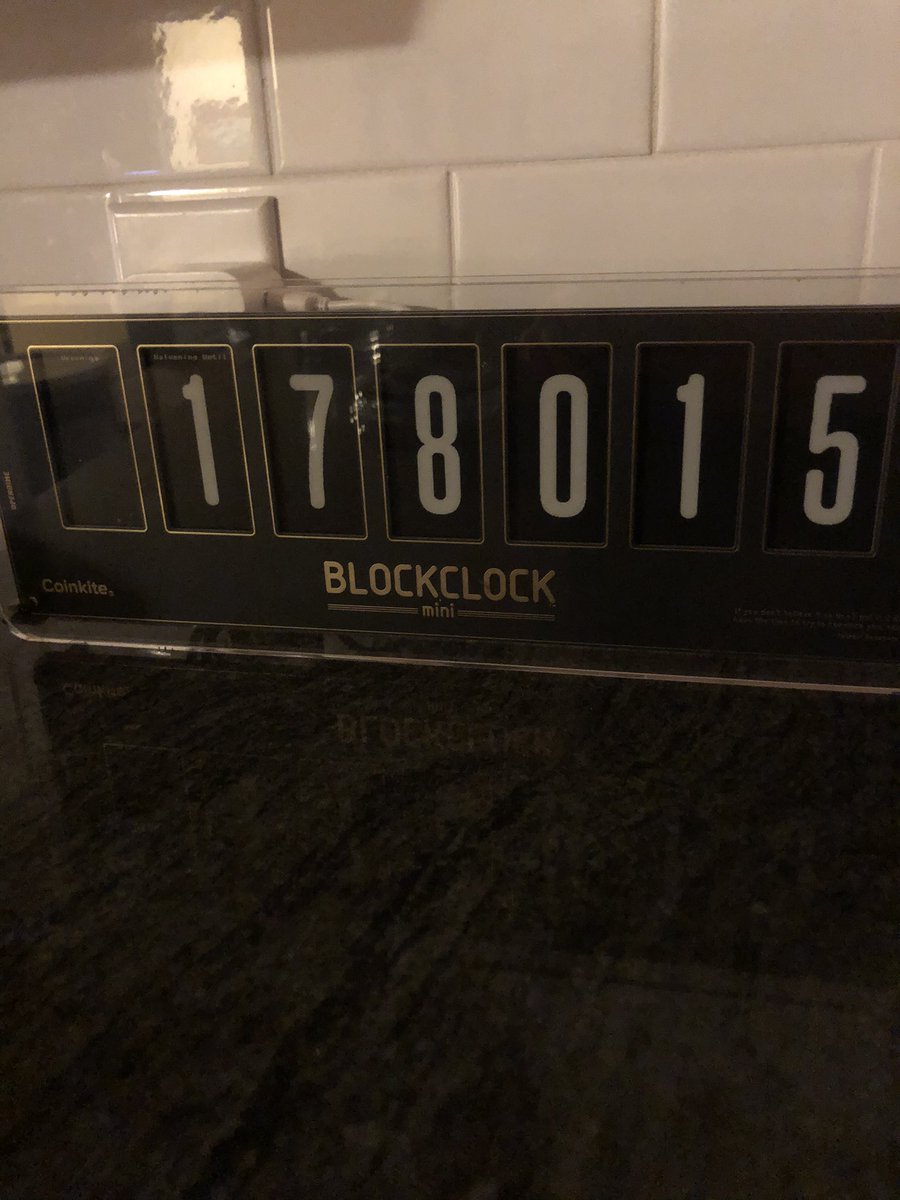 MartyBent's tweet photo. Only 178,015 blocks until the next halving. Ye been warned. #StackOrDie https://t.co/BE7kI7Z4bY