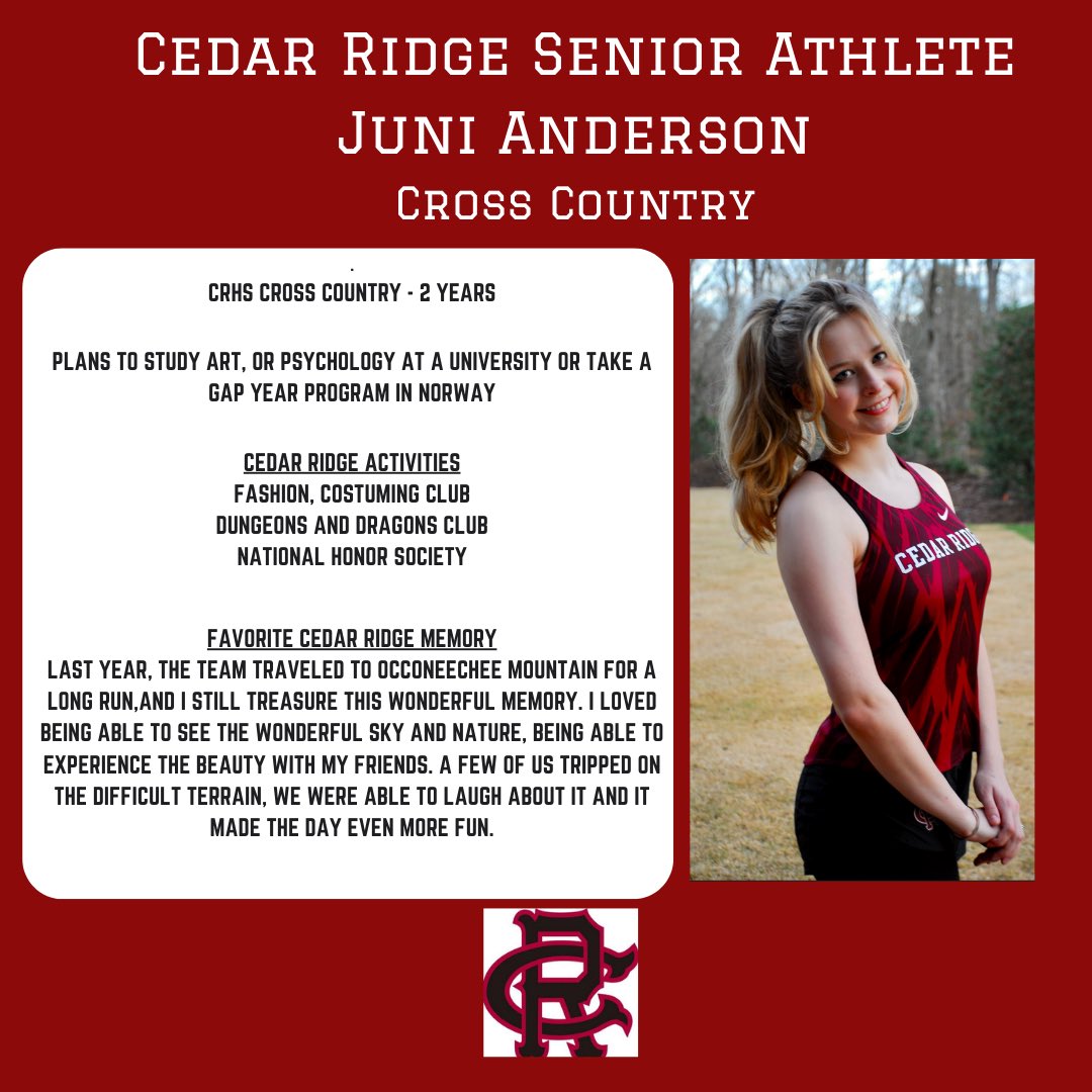 CRidgeAthletic1's tweet photo. #classof2021 @crhsxctr https://t.co/zBa7u3QatA