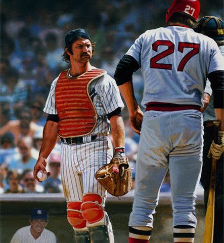 OldTimeHardball on X: Thurman Munson and Carlton Fisk, courtesy