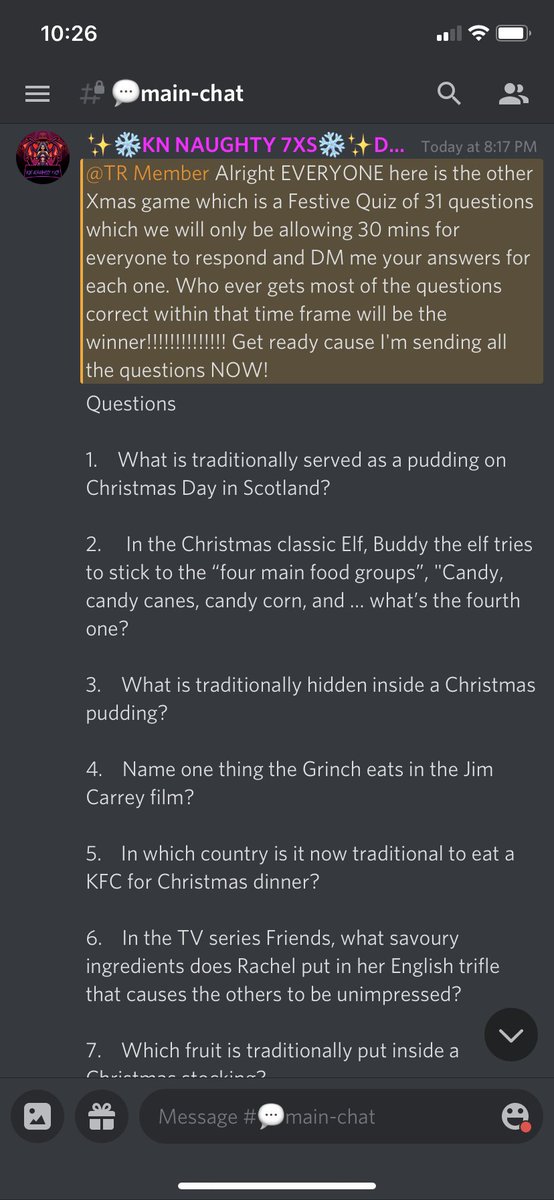 Ultimate_v_G's tweet photo. Xmas Party game event of the festive quiz winner was @KnMental !!! Congratulations to everyone who participated and of course Mental for answering most of the questions! ✌🏽😊🎉 ✨🎄✨🎉 @KilljoyNetwork https://t.co/wz3gs0a5eG