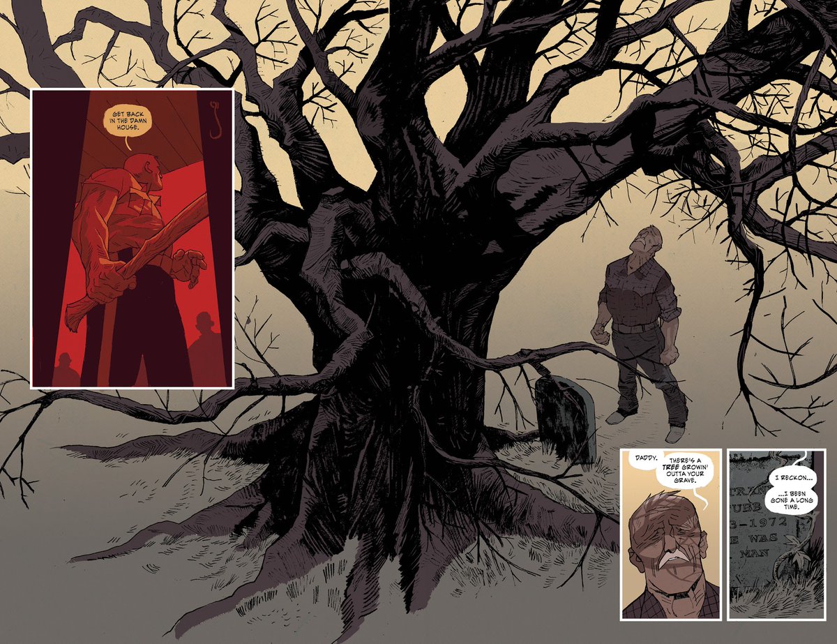 #6: Southern Bastards by Jason Aaron and Jason Latour is a grind of a story. A relatively small story by design, a tiny southern town with some secrets and a love of football is the stage. A cast almost entirely made up of unloveable bastards somehow kept me hooked my first read.