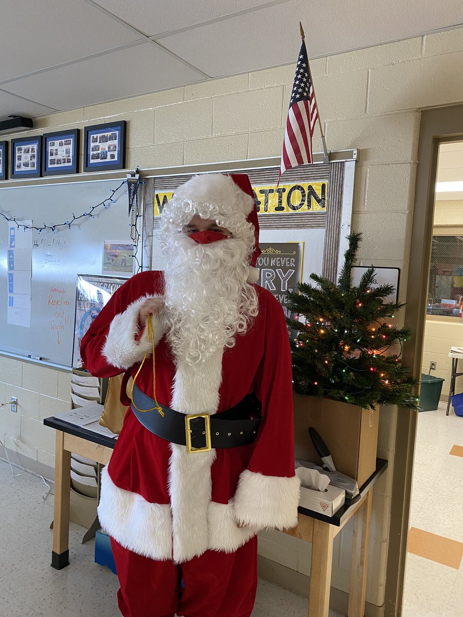 Mr. Watters won the Santa Suit Contest this year! Thank you to everyone who donated and participated!