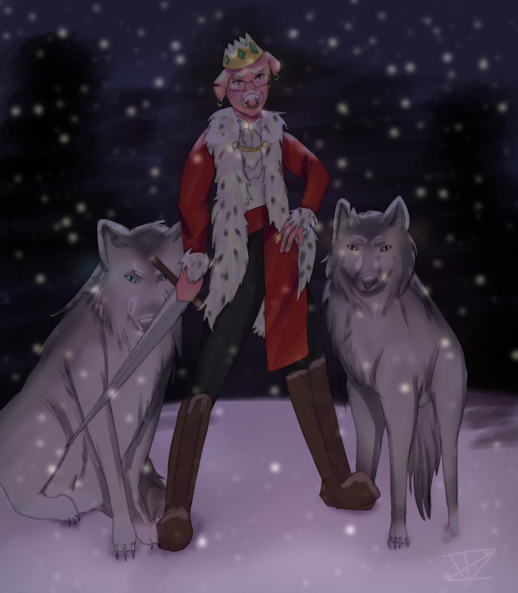 twiginometry_'s tweet photo. hound army??? first time drawing a wolf and a pig. deformed <3 btw why is aphmau trending #technobladefanart #technoblade #isthishowyouusehashtags https://t.co/rrF9syUxoo