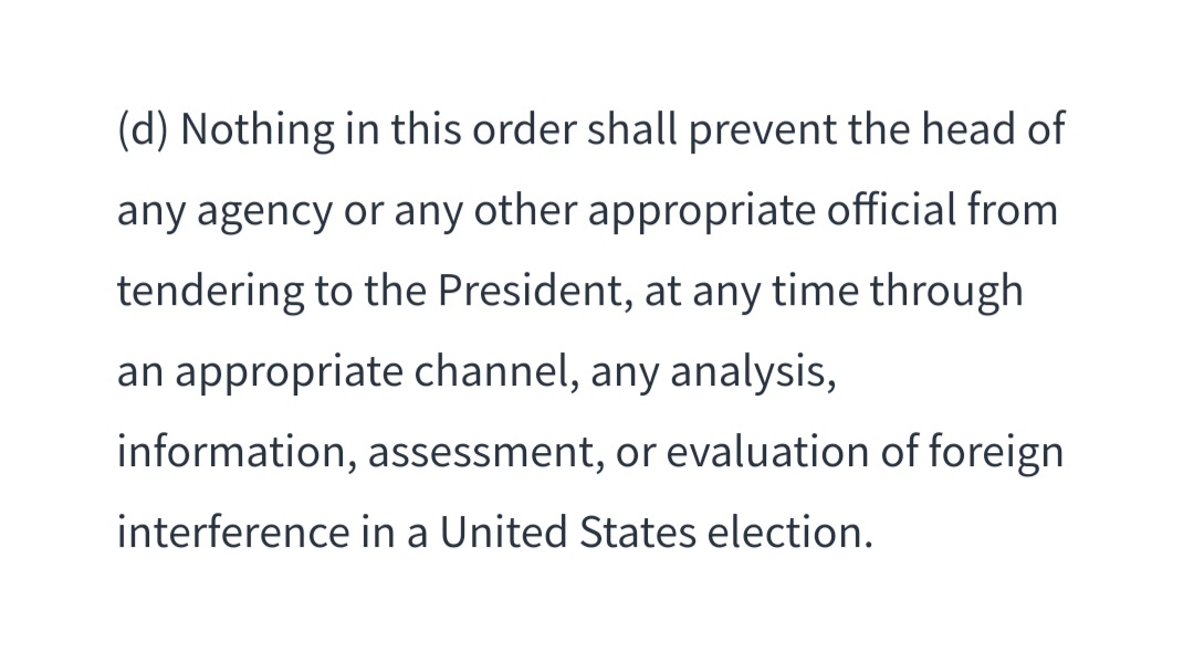 Final Note:President  @realDonaldTrump is NOT restricted by the timelines under Executive Order 13848, per Section 1(d):"Nothing in this order shall prevent the head of any agency or any other appropriate official from tendering to the President, at any time..."