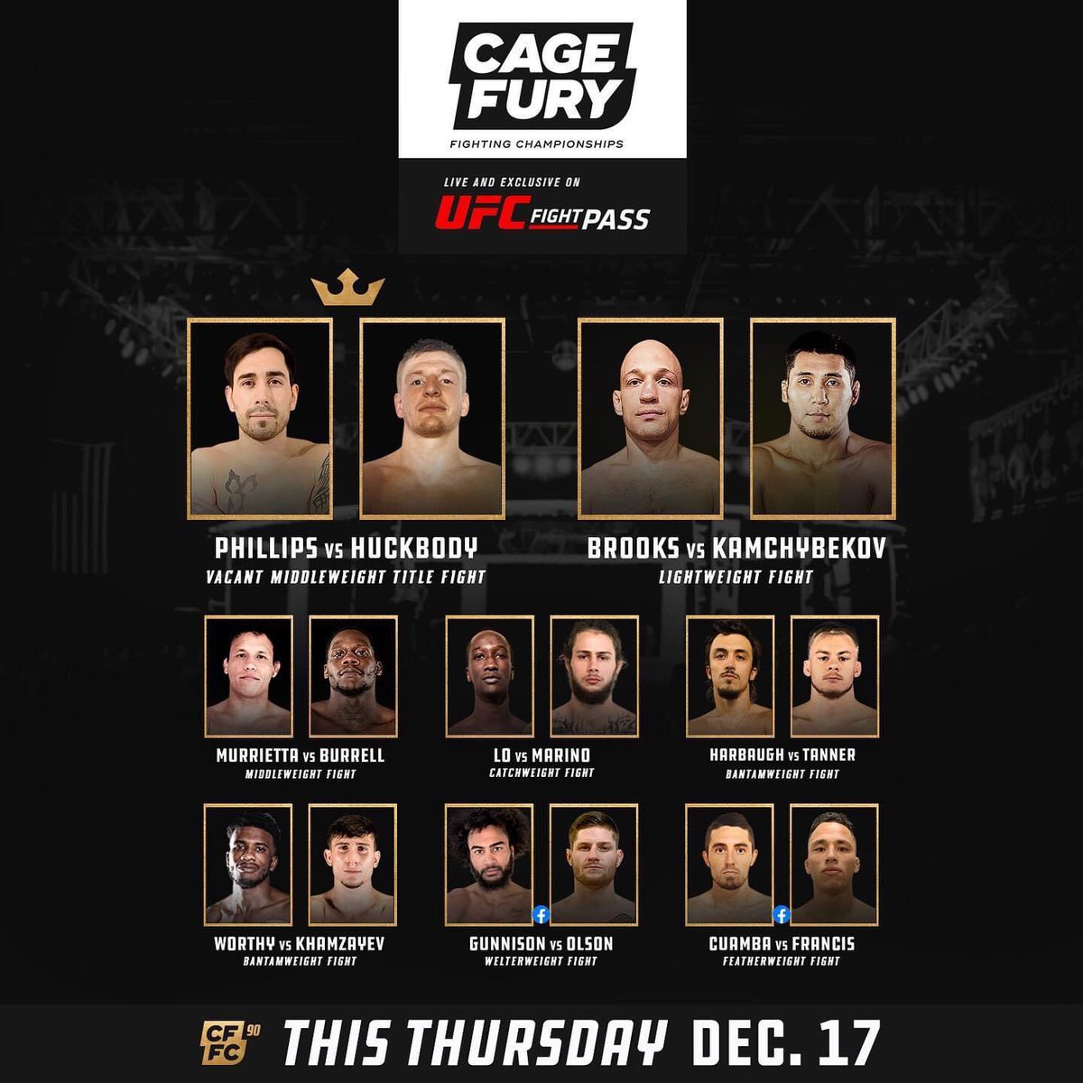 action_returns's tweet photo. Here’s the poster for CFFC 90: Huckbody Vs. Phillips. #TheActionReturns #THRPodcastNetwork #Action #ActionMovies #ActionFilms #ActionMoviePodcast #CFFC #CageFuryFightingChampioships #CFFC90 #UFCFightPass #MMA https://t.co/dPzivx6esk
