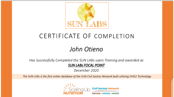 Finally in the bag! ❤️ Having been trained on <a href="/dhis_2/">DHIS2</a> I look forward to be a master trainer as <a href="/SUN_Movement/">Scaling Up Nutrition (SUN) Movement</a> LAB focal point for Kenya 🇰🇪
Thank you <a href="/ceci1982lia/">Cecilia Ruberto</a> for an exquisite rigorous training, it was worth the time and sacrifices.
@l_haddad <a href="/PATHadvocacy/">PATH Advocacy</a>