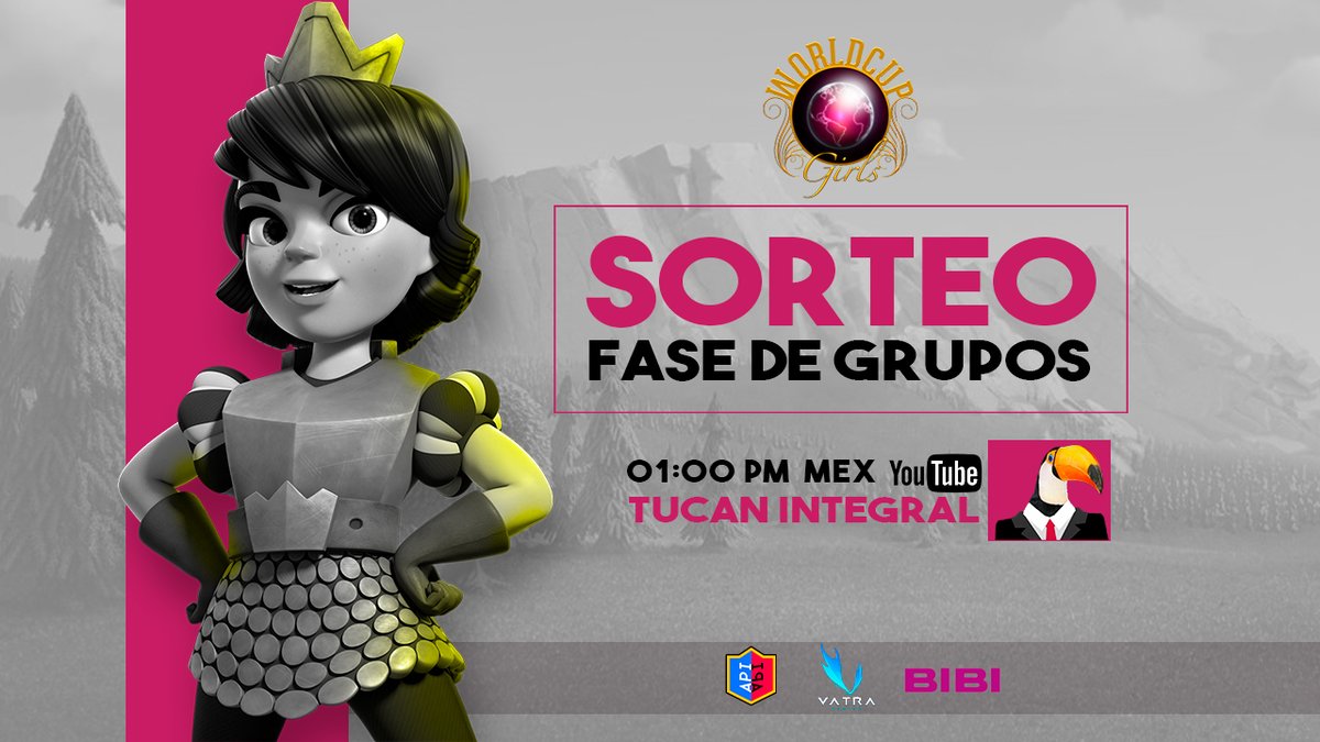 ANUNCIO 📩

El día de mañana se realizara un sorteo a cargo de #TucanIntegral que define cómo se jugarán la fase de grupos para el 1er Mundial Femenino de <a href="/ClashRoyale/">Clash Royale</a> #WCG 🏆

🗣️  <a href="/TucansitoAlv/">Tucansito</a> 
🎥 Youtube.com/ElTucanIntegral
⏰ 1:00 PM 🇲🇽

¡No te lo pierdas!