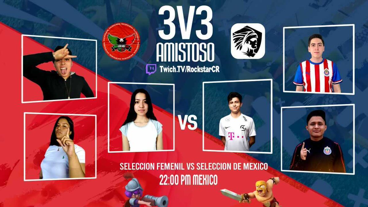 Hoy te traemos algo MUY especial gracias a <a href="/Rockstar_YT/">RockstarCR 🐵</a> 😏

Selección Femenil 🆚 Selección de México 🔥

📺 twitch.tv/rockstarcr EN VIVO 🟣