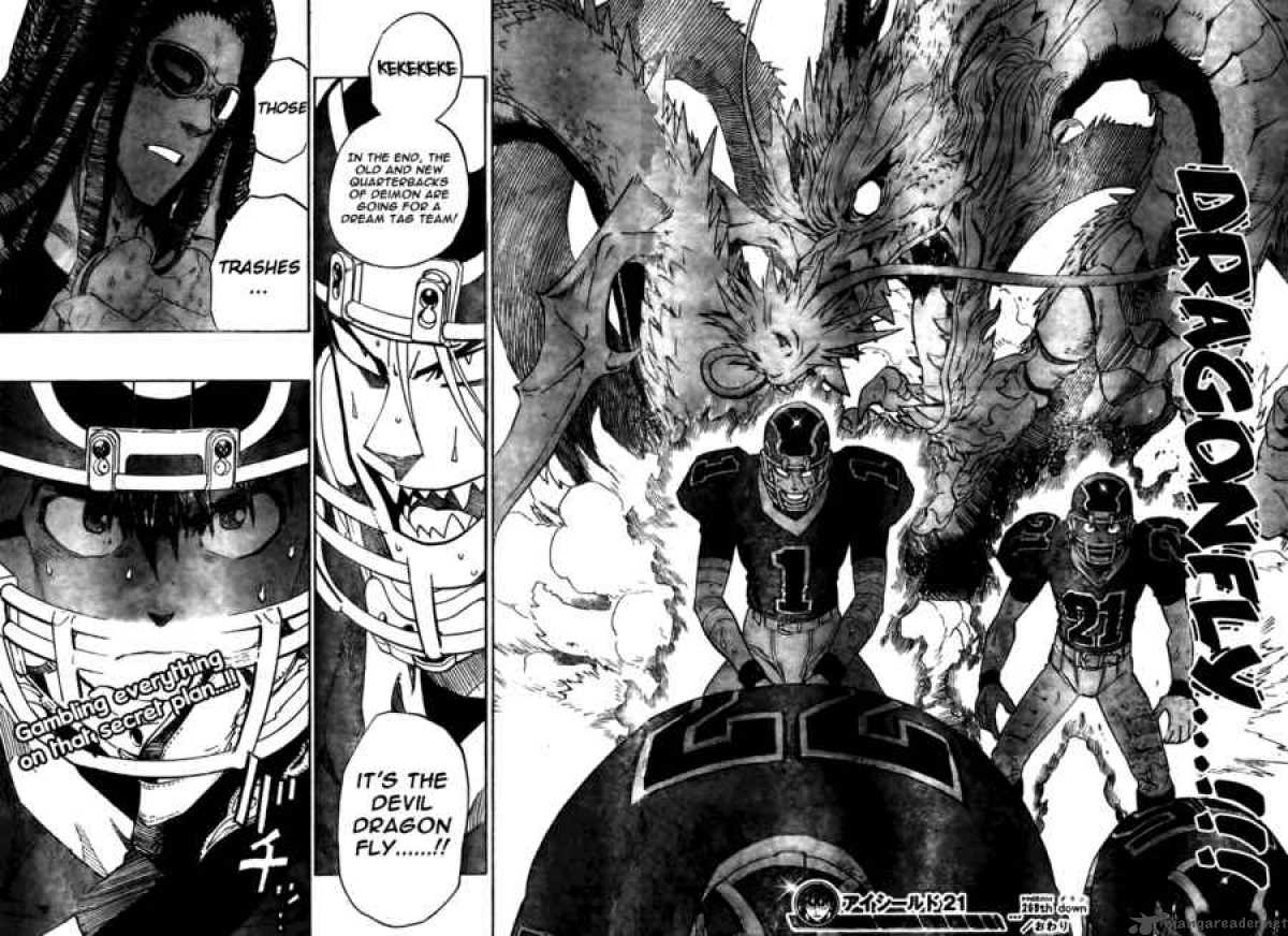 #8: Eyeshield 21 Riichiro Inagaki and illustrated by Yusuke Murata is, to this day, my favorite sports anime. The art is so charming and fun and intense, and I've ranted before about how much I love theme teams in sports and E21 has that in spades.