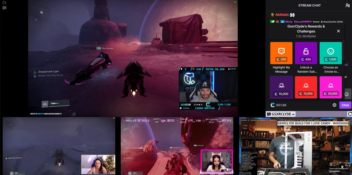 Akikebi's tweet image. The content is real right now!!!!!

Watching the LEGENDARY Trio @GSXRCLYDE @tamsinwood92 &amp;amp; @ms_kenner slay the #DeepStoneCrypt Raid 3-Guardian style 💪🔥

While also watching @ArtesianBuilds build @Candy_CA34's MONSTER PC 😎 #BackPackHYPE

Time to bake some cookies &amp;amp; watch ☺️🍪💜