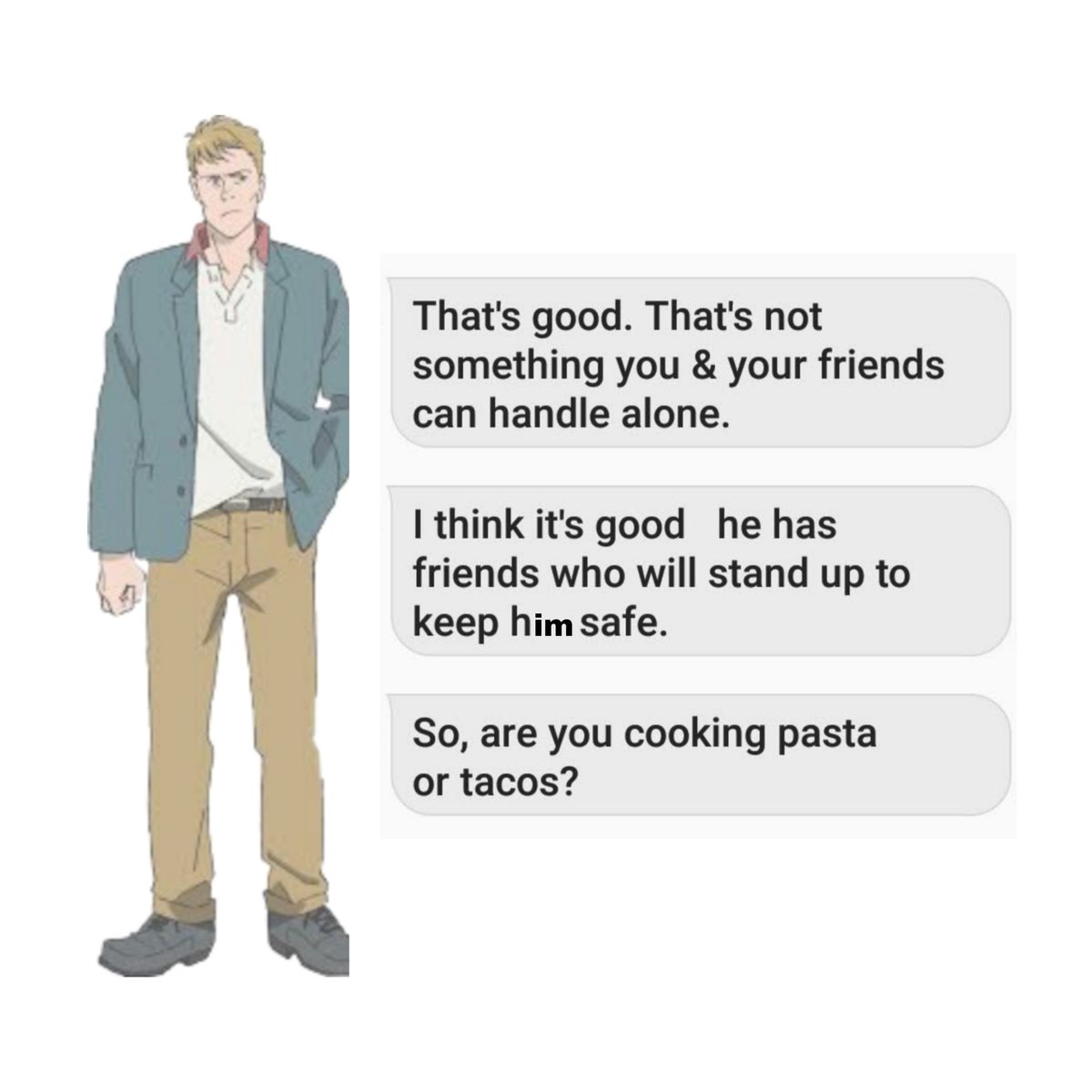 mun's texts, but make it banana fish; a thread