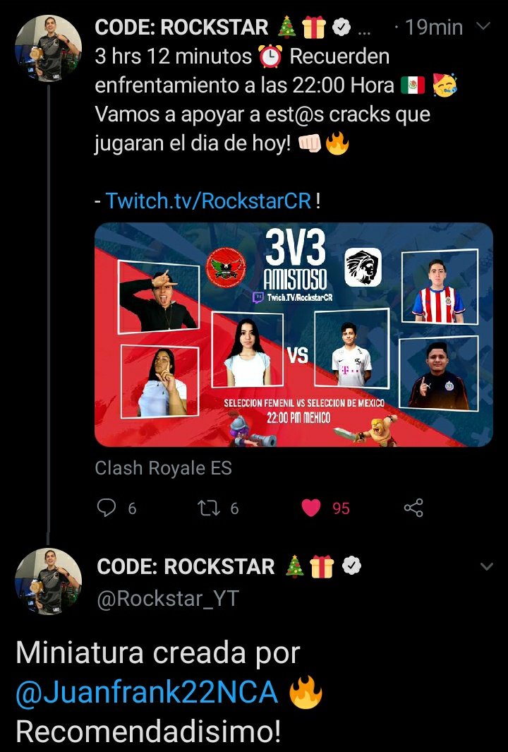 🔥 Uno de los mejores momentos que pase en este año.

🙏 Gracias a <a href="/Rockstar_YT/">RockstarCR 🐵</a> por cumplirme un objetivo , salir en <a href="/ClashRoyaleES/">Clash Royale ES</a>  aunque fuese de forma indirecta por mi miniatura.😅