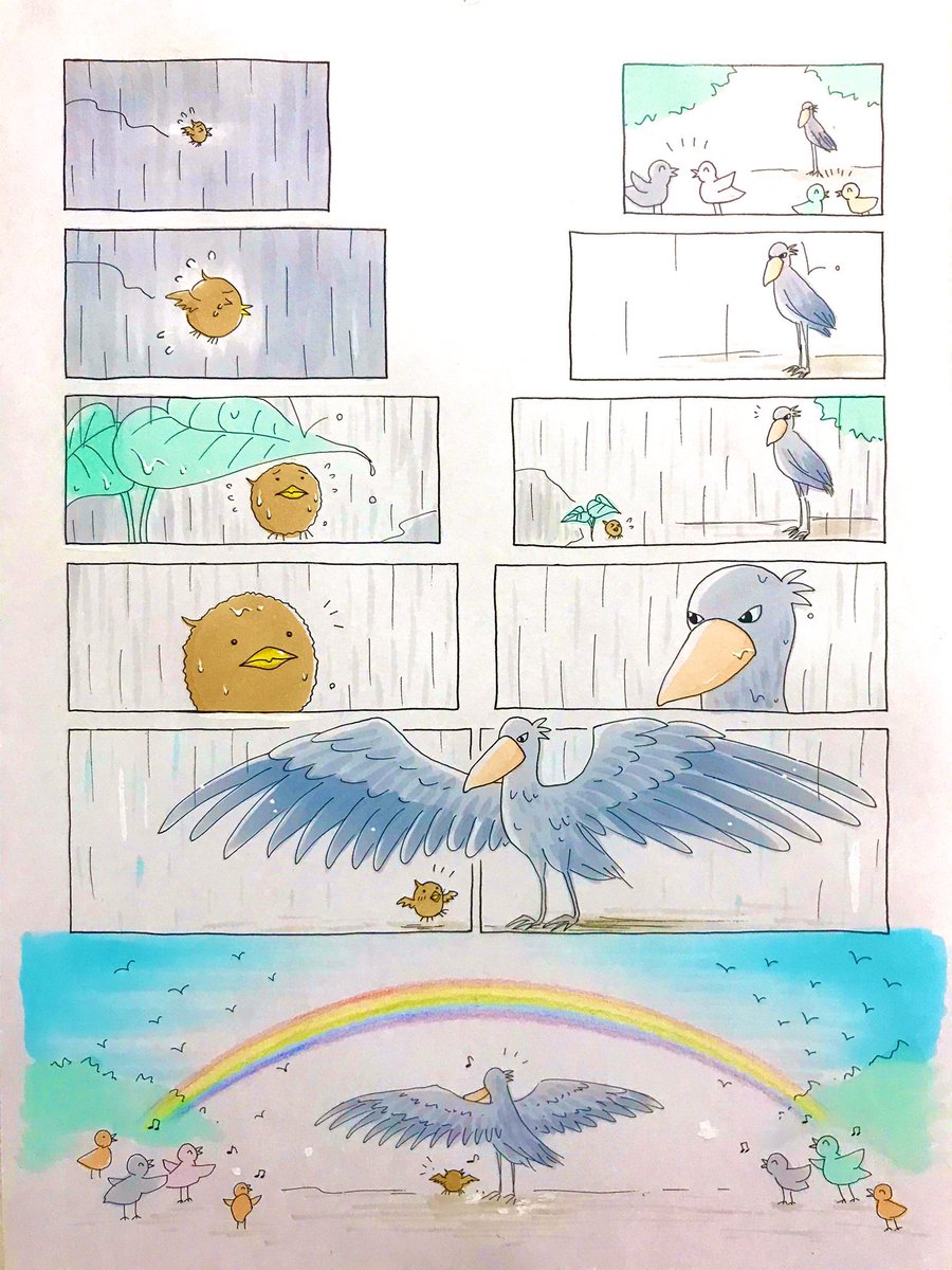 しば太 年自分が選ぶ今年の4枚 3枚ですが 漢字一文字 からイメージしたサイレント漫画 字マンガ 今年描いた分です 2枚目は 鳥